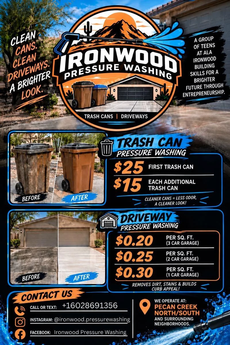 Ironwood Pressure Washing service flyer