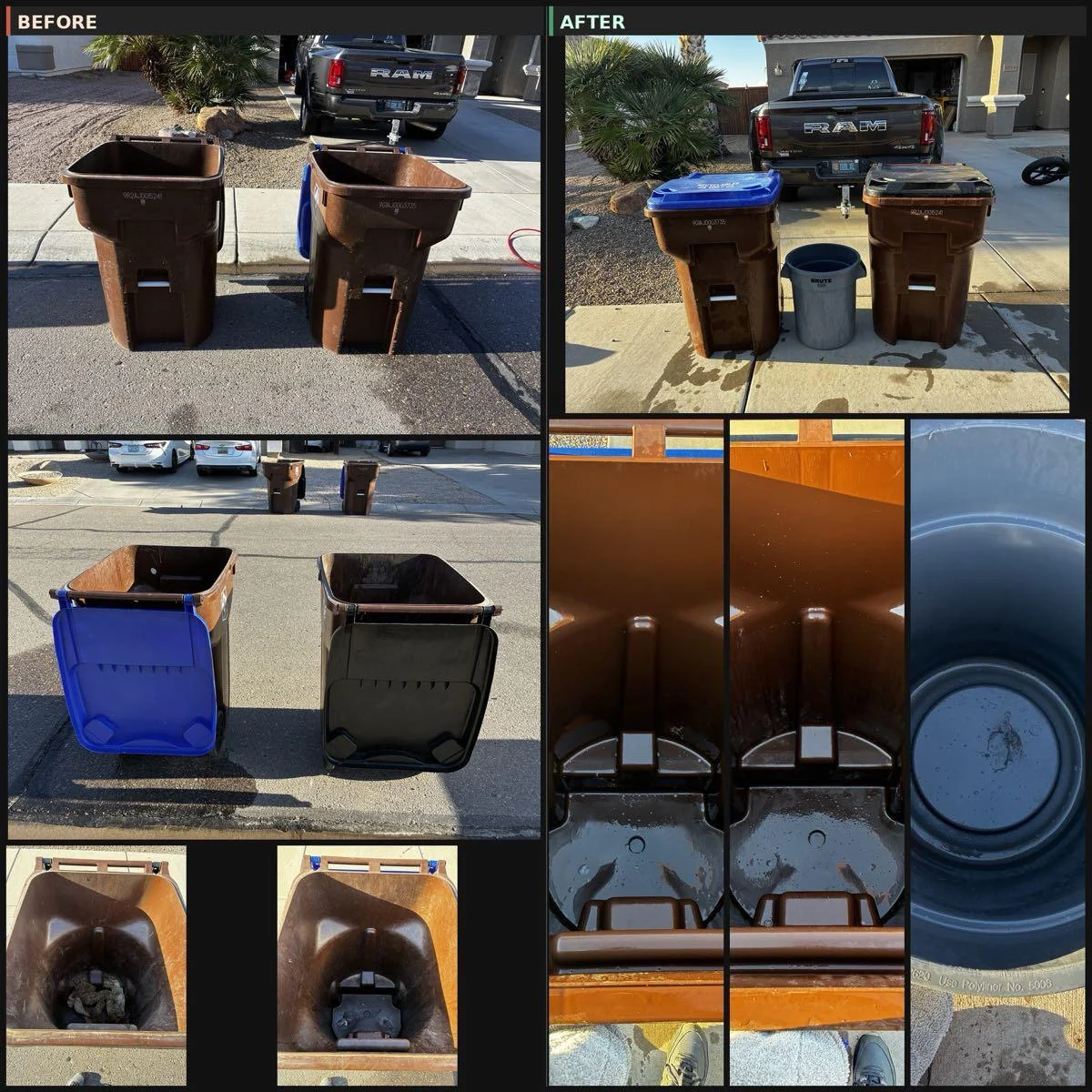 Ironwood's before and after trash-can cleaning photo collection